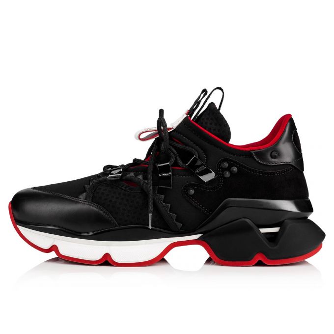 Christian Louboutin Red-runner 000 Neopren Sneakers Sneakers Herren Schwarz | AT-65668