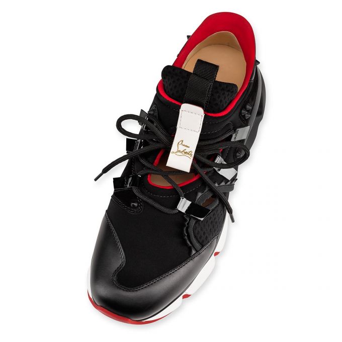 Christian Louboutin Red-runner 000 Neopren Sneakers Sneakers Herren Schwarz | AT-65668