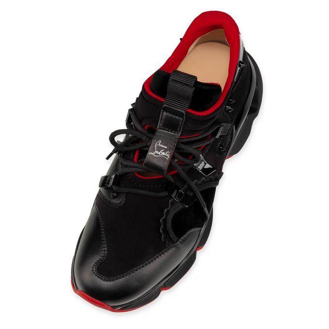 Christian Louboutin Red-runner 000 Velvet Sneakers Sneakers Herren Schwarz | AT-72110