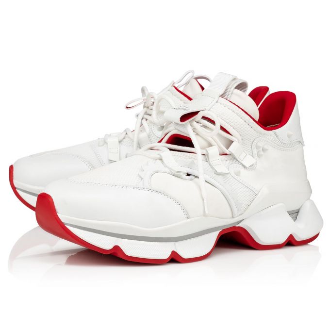 Christian Louboutin Red-runner 000 Version Mesh Sneakers Sneakers Herren Weiß | AT-05806