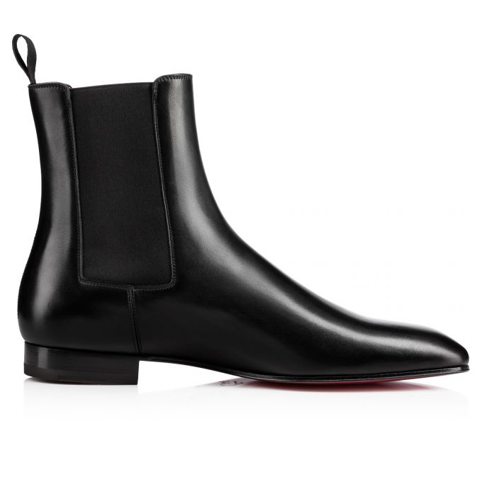 Christian Louboutin Roadie 000 Calf Booty Stiefel Herren Schwarz | AT-85663