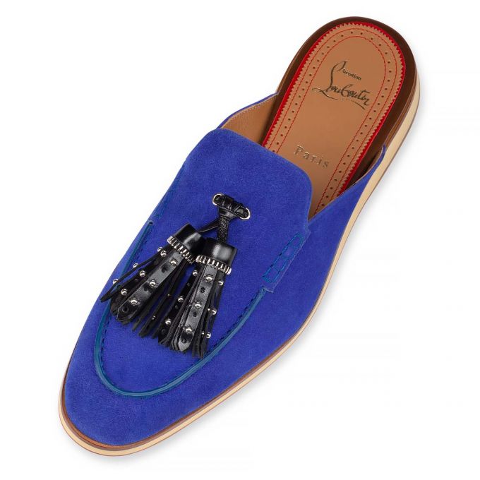 Christian Louboutin Roc X Tass Calf Espadrilles Espadrilles & Sandals Herren Blau | AT-36395