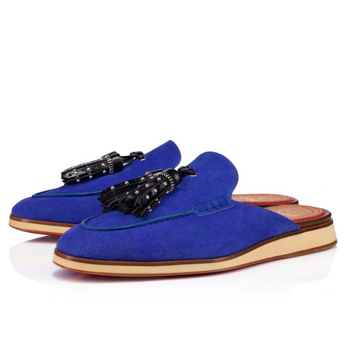 Christian Louboutin Roc X Tass Calf Espadrilles Espadrilles & Sandals Herren Blau | AT-36395