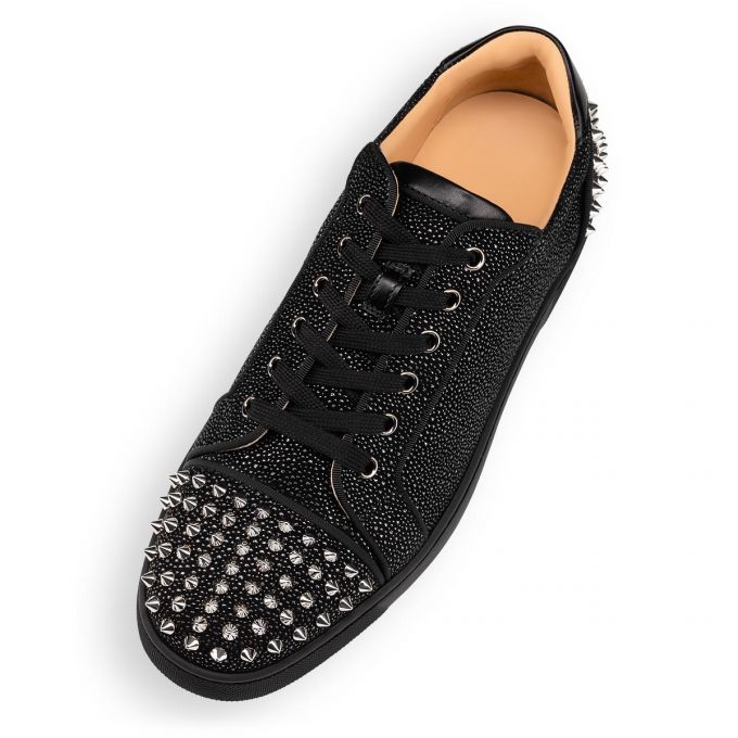 Christian Louboutin Seavaste 2 Creative Leder Sneakers Sneakers Herren Schwarz Silber | AT-17930