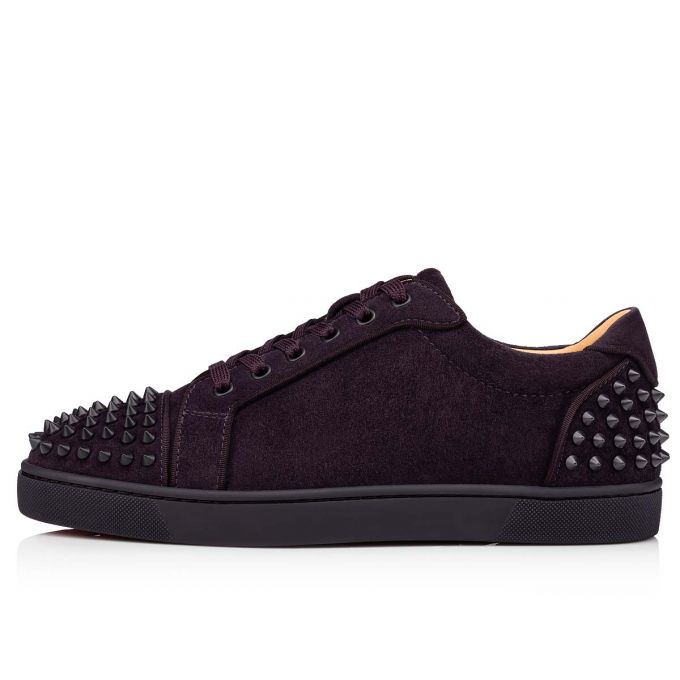 Christian Louboutin Seavaste 2 Orla 000 Mat Veau Velours Sneakers Sneakers Herren Blau | AT-08440