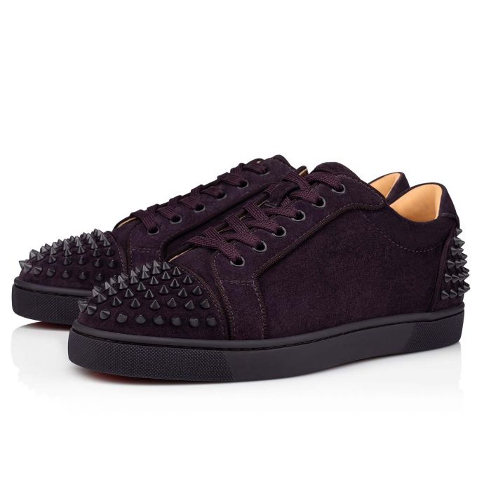 Christian Louboutin Seavaste 2 Orla 000 Mat Veau Velours Sneakers Sneakers Herren Blau | AT-08440