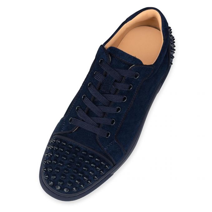 Christian Louboutin Seavaste 2 Orla 000 Mat Veau Velours Sneakers Sneakers Herren Schwarz Navy | AT-72395