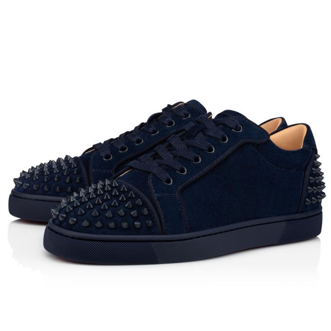 Christian Louboutin Seavaste 2 Orla 000 Mat Veau Velours Sneakers Sneakers Herren Schwarz Navy | AT-72395