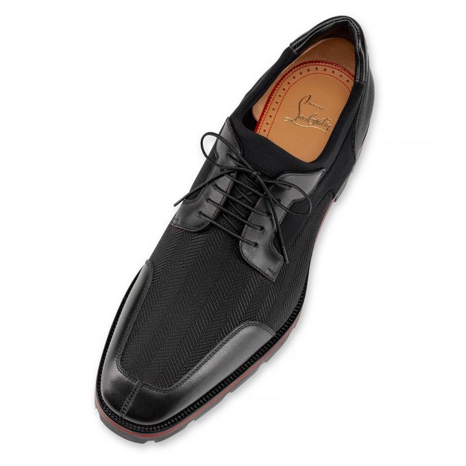 Christian Louboutin Simon Creative Fabric Derby Derby Herren Schwarz | AT-88290