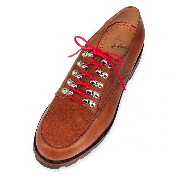 Christian Louboutin Simonalpes Calf Derby Derby Herren Braun | AT-34165