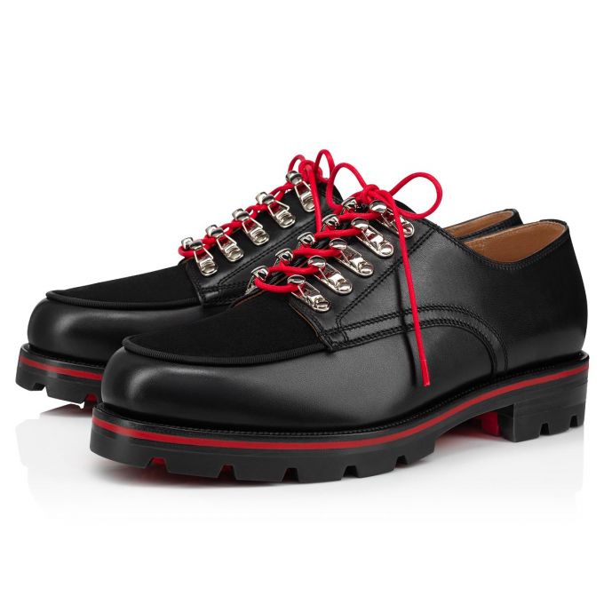 Christian Louboutin Simonalpes Calf Derby Derby Herren Schwarz | AT-82172