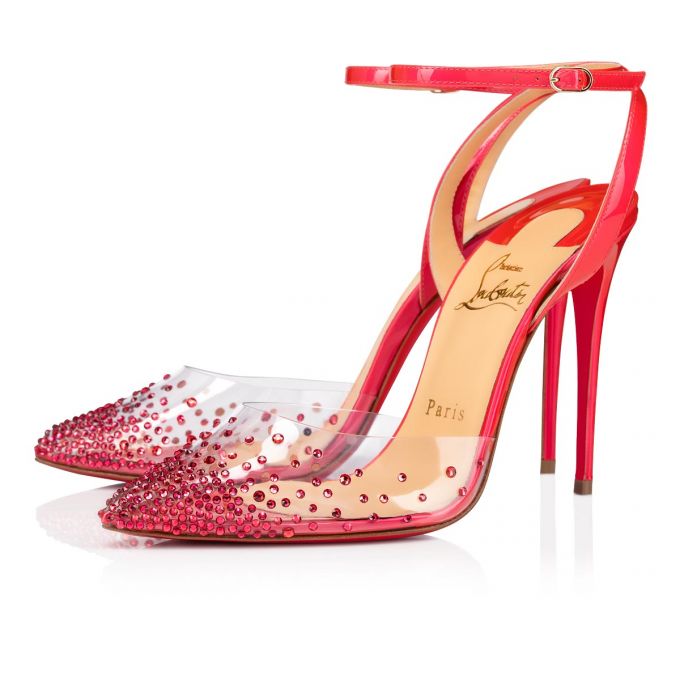 Christian Louboutin Spikaqueen 100 Pvc Pumps Pumps Damen Rosa | AT-07647