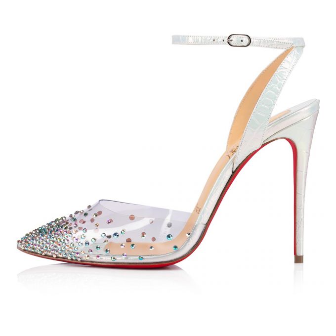 Christian Louboutin Spikaqueen 100 Pvc Pumps Pumps Damen Weiß | AT-21559