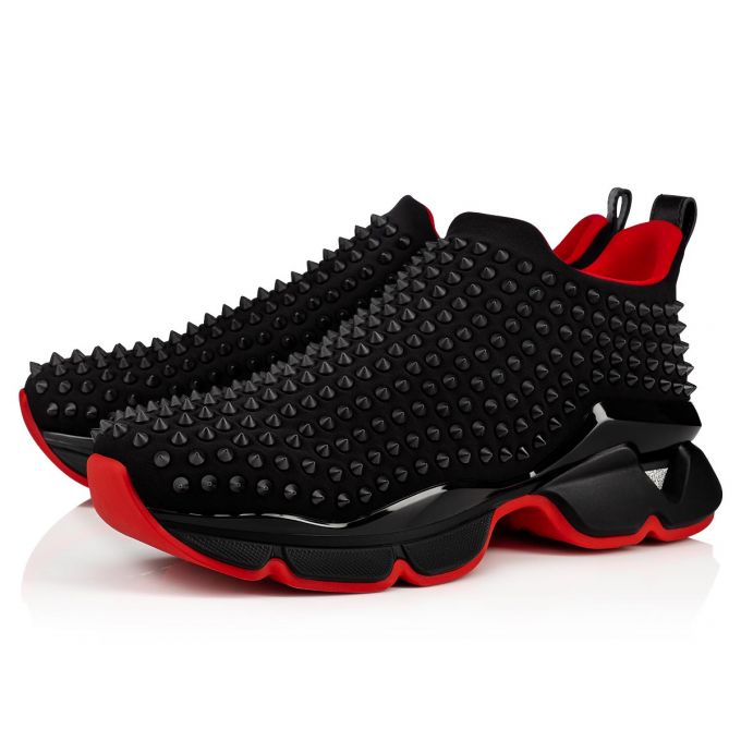 Christian Louboutin Spike-sock 000 Mat Neopren Sneakers Sneakers Herren Schwarz | AT-34277