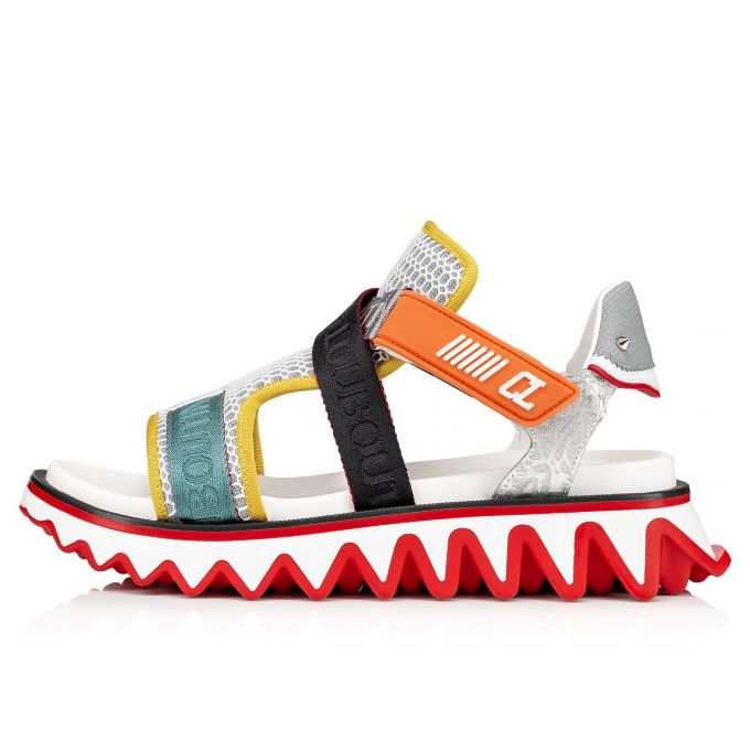 Christian Louboutin Summer Loubishark Version Mesh Sandals Espadrilles & Sandals Herren Mehrfarbig | AT-51870