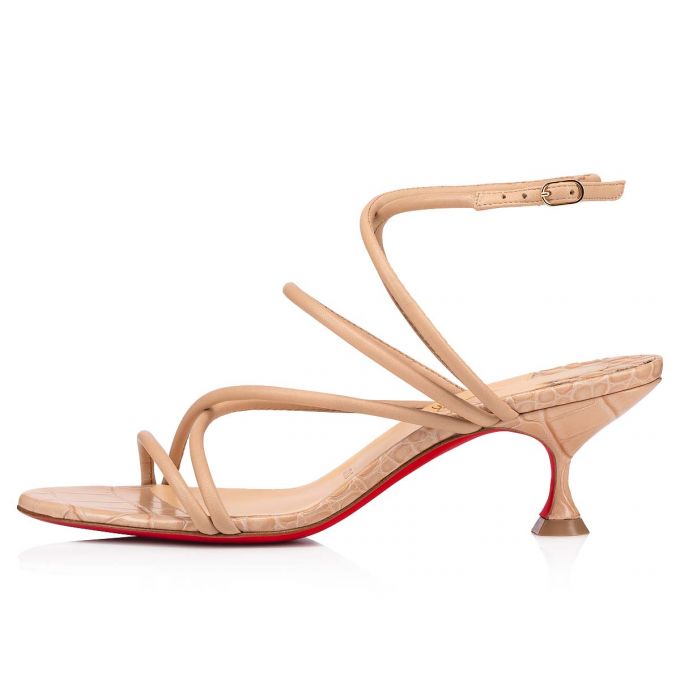 Christian Louboutin Supra Bea 55 Nappa Sandals Sandalen Damen Braun | AT-46778