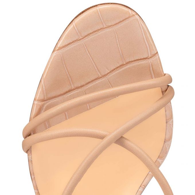 Christian Louboutin Supra Bea 55 Nappa Sandals Sandalen Damen Braun | AT-46778