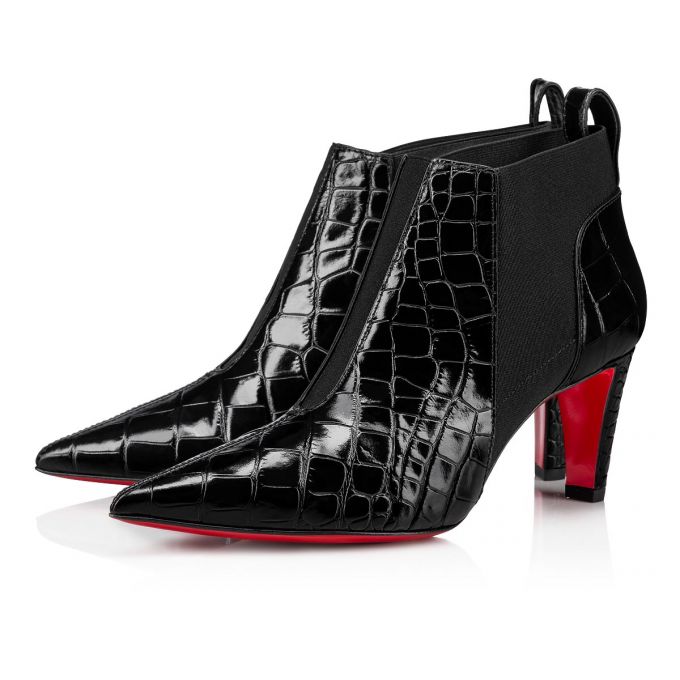 Christian Louboutin Tchakaboot 70 Calf Boots Stiefel Damen Schwarz | AT-40637