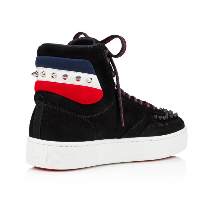 Christian Louboutin Top Rui Spikes Creative Leder Sneakers Sneakers Herren Schwarz | AT-71421