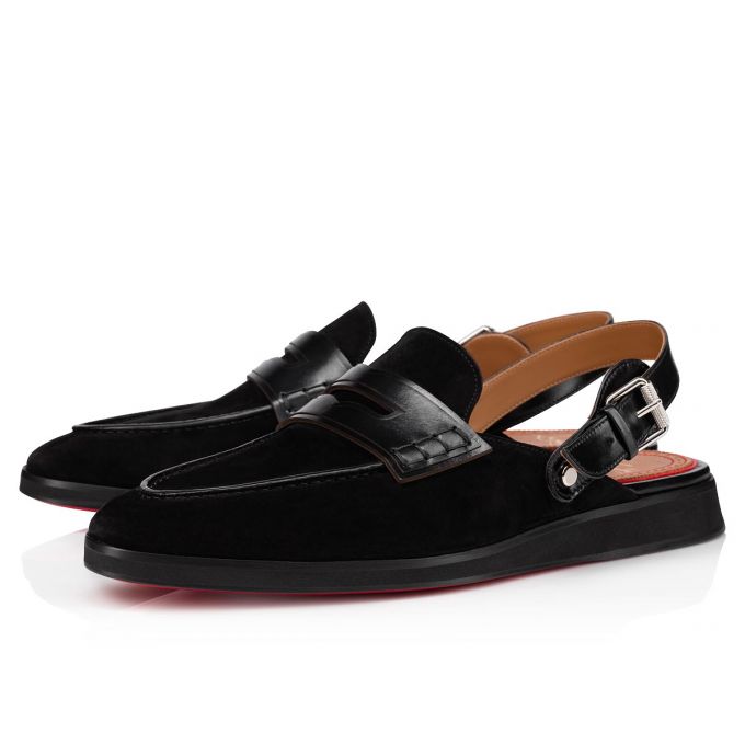 Christian Louboutin Tricoto Calf Espadrilles Espadrilles & Sandals Herren Schwarz | AT-19193