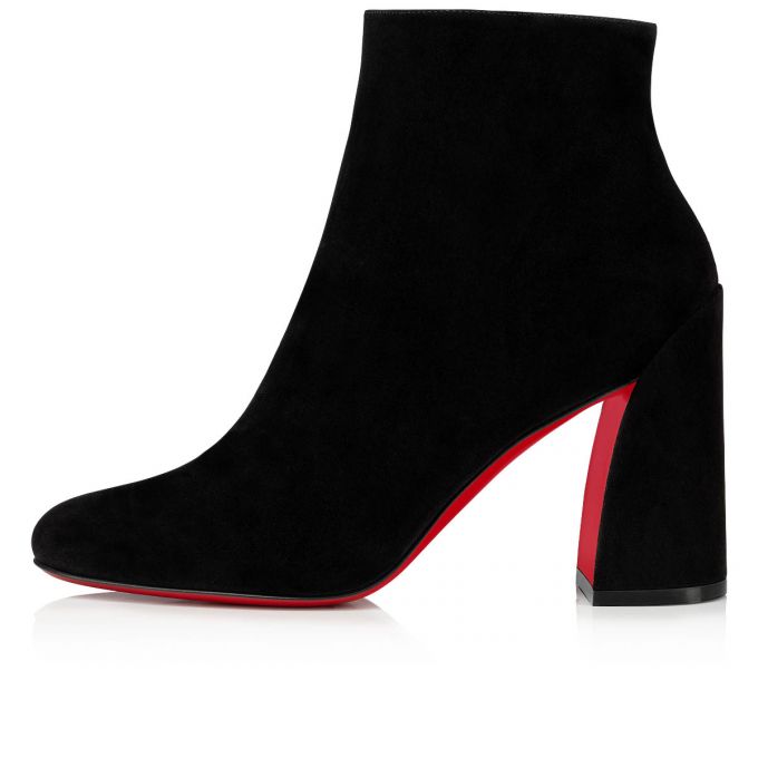 Christian Louboutin Turela 085 85 Veau Velours Boots Stiefel Damen Schwarz | AT-03342