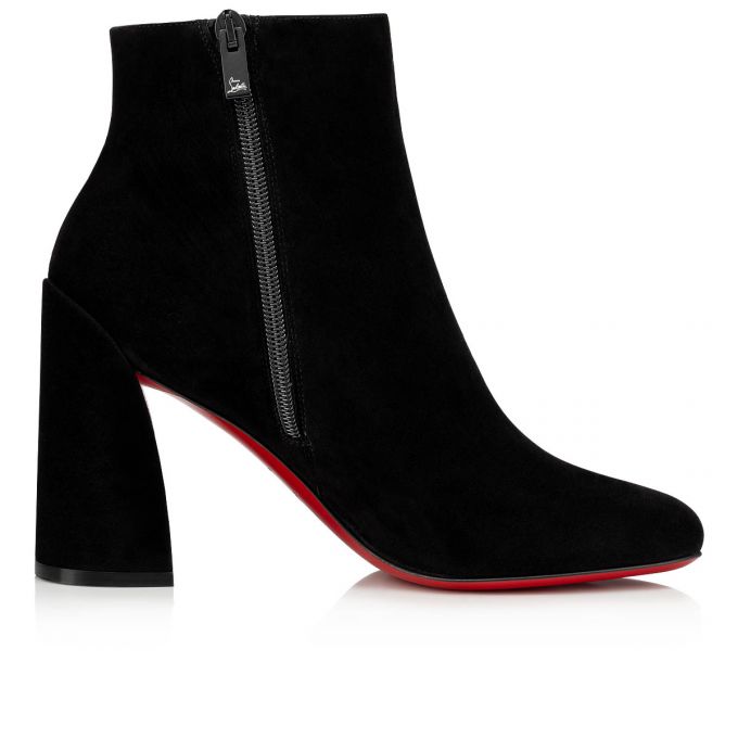 Christian Louboutin Turela 085 85 Veau Velours Boots Stiefel Damen Schwarz | AT-03342