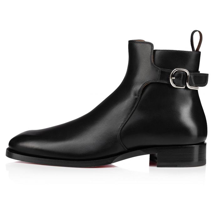 Christian Louboutin Valido Calf Booty Stiefel Herren Schwarz | AT-32235