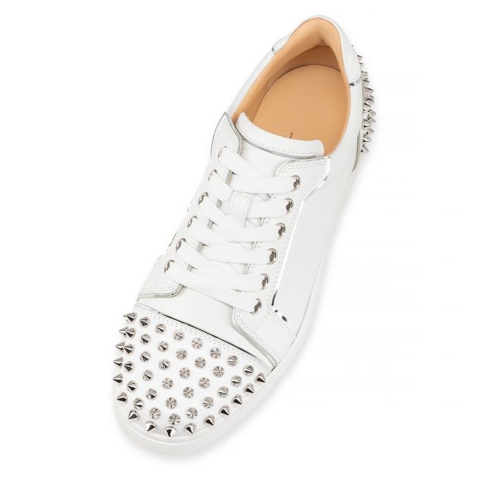 Christian Louboutin Vieira 2 Calf Sneakers Sneakers Damen Weiß Silber | AT-13938