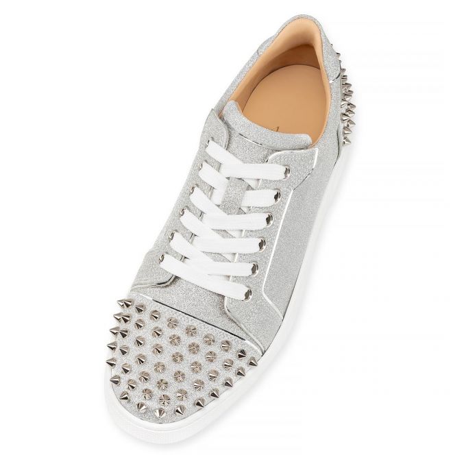 Christian Louboutin Vieira 2 Glitter Sneakers Sneakers Damen Silber | AT-84108