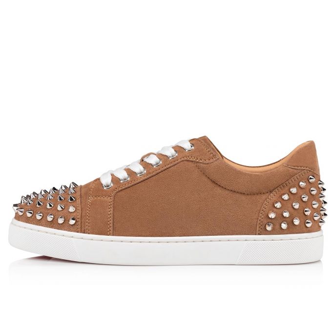 Christian Louboutin Vieira 2 Orlato Fennec Veau Velours Sneakers Sneakers Damen Khaki | AT-03691