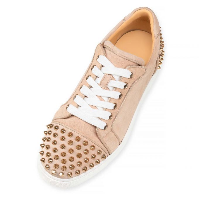 Christian Louboutin Vieira 2 Orlato Veau Velours Sneakers Sneakers Damen Beige | AT-80386