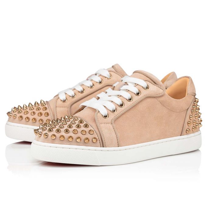 Christian Louboutin Vieira 2 Orlato Veau Velours Sneakers Sneakers Damen Beige | AT-80386