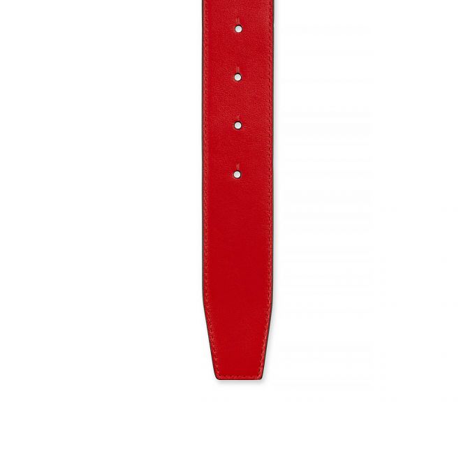 Christian Louboutin W Cl Logo Belt Loubi/Antic Calf Belts Gürtel Damen Rot Gold | AT-01031