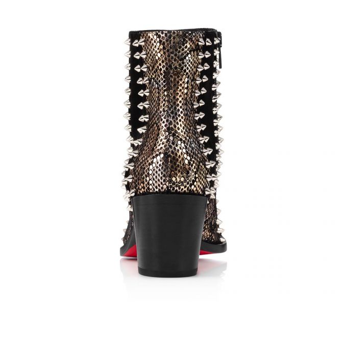 Christian Louboutin With My Guitar 65 Vers Wildleder Boots Stiefel Damen Schwarz | AT-35170