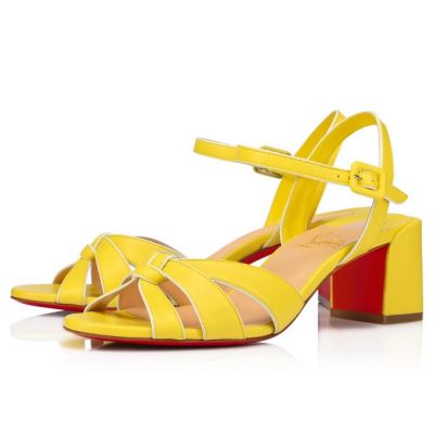 Christian Louboutin Anjalili 55 Nappa Sandals Sandalen Damen Gelb | AT-94133