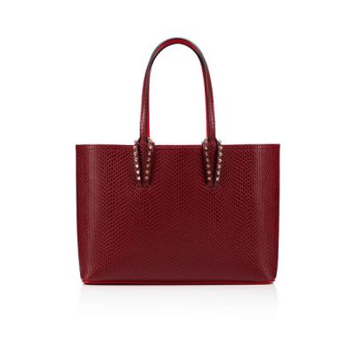 Christian Louboutin Cabata Small Creative Leder Tote Bags Tragetaschen Damen Bordeaux | AT-09647