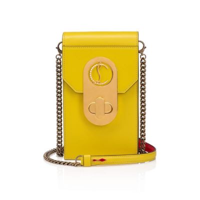 Christian Louboutin Elisa Phone Pouch Klassische Leder Mini Bags Belt Bags & Mini Bags Damen Gelb Gold | AT-98247