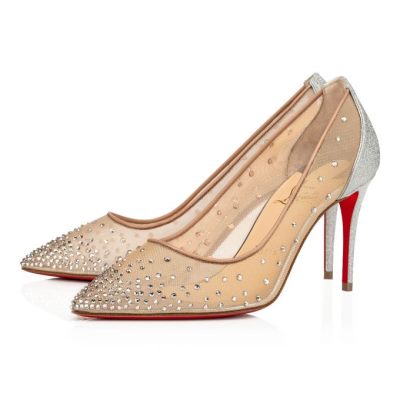 Christian Louboutin Follies Strass 085 85 Version Glitter Pumps Pumps Damen Silber | AT-35626