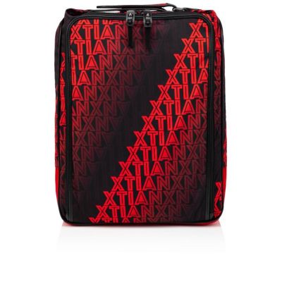 Christian Louboutin Hop'N Zip Creative Fabric Backpack Rucksäcke Herren Schwarz Rot | AT-05585