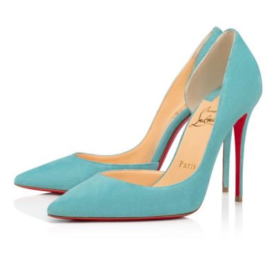 Christian Louboutin Iriza 100 100 Noumea Veau Velours Pumps Pumps Damen Türkis | AT-12685