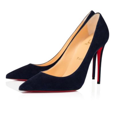 Christian Louboutin Kate 100 100 Nocturne Veau Velours Pumps Pumps Damen Schwarz | AT-51224