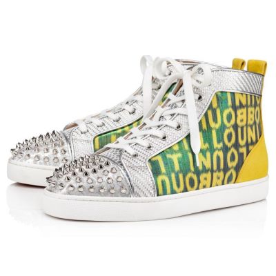 Christian Louboutin Lou Spikes Orlato Version Creative Fabric Sneakers Sneakers Herren Mehrfarbig | AT-77680