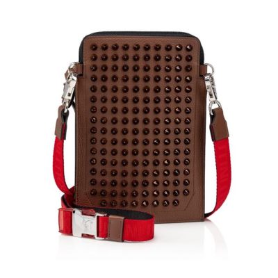 Christian Louboutin Loubilab Klassische Leder Pouches Beuteltasche Herren Braun | AT-21256