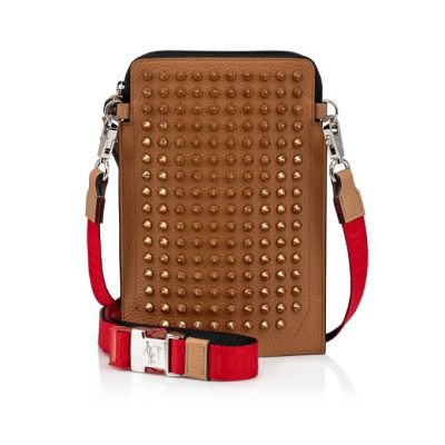 Christian Louboutin Loubilab Klassische Leder Messenger Bags Kuriertaschen Herren Braun | AT-29645