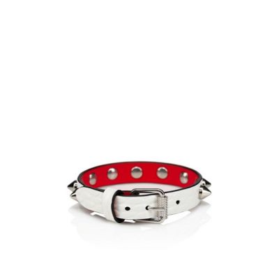 Christian Louboutin Loubilink Bracelet Creative Leder Bracelets Bracelets Damen Weiß Silber | AT-54520