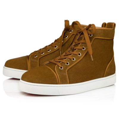 Christian Louboutin Louis Orlato 000 Veau Velours Sneakers Sneakers Herren Olivgrün | AT-46902