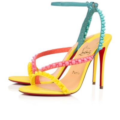 Christian Louboutin Mafaldina Spikes 100 Nappa Sandals Sandalen Damen Mehrfarbig | AT-37446