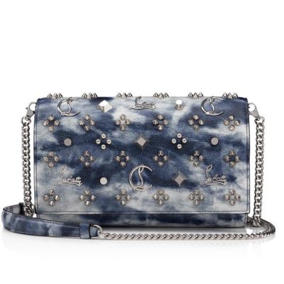 Christian Louboutin Paloma Clutch Creative Leder Pouches Beuteltasche Damen Mehrfarbig Silber | AT-46023