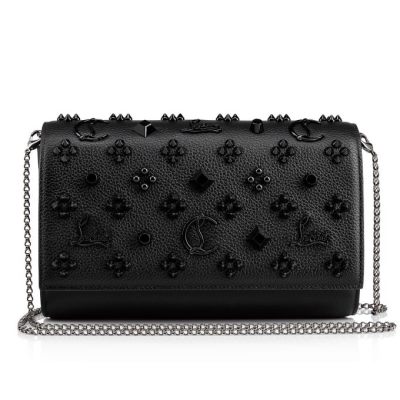 Christian Louboutin Paloma Clutch Klassische Leder Pouches Beuteltasche Damen Schwarz | AT-56904