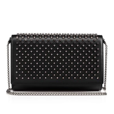 Christian Louboutin Paloma Clutch Klassische Leder Pouches Beuteltasche Damen Schwarz | AT-66251